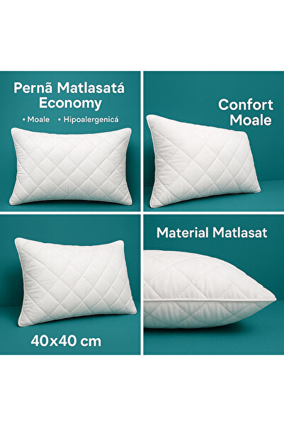 SELLER HOME Pillow 40x40cm - Hypoallergenic, Quilted