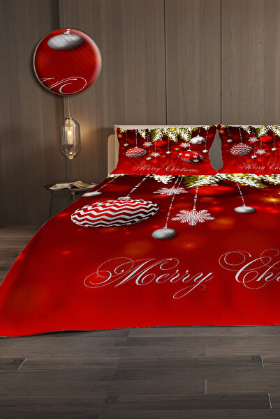 MonoHome New Year's 100% Cotton Double Pique Set Bedspread Special Woven Dark Deer Christmas