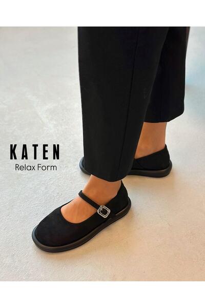 Zuum Γυναικεία παπούτσια Katen Daily Mary Jane - Μαύρο σουέτ