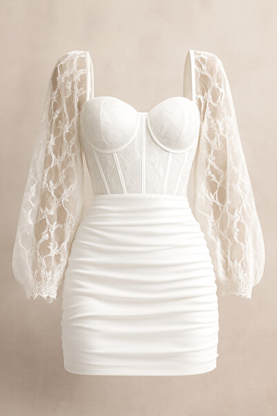 Que Dantel kol elbise