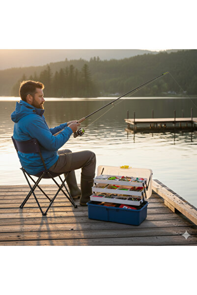 Çiftsan Şeffaf Katlanır 16" Balıkçı Takım Çantası