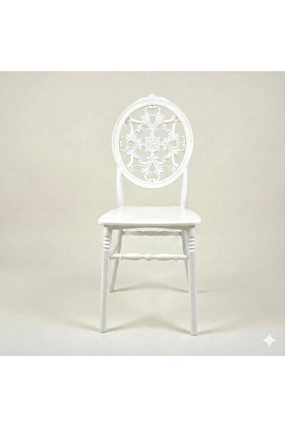 MEK Online 3 Adet Beyaz Napolyon Sandalye