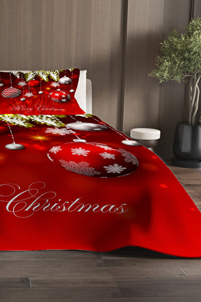 MonoHome New Year's 100% Cotton Double Pique Set Bedspread Special Woven Dark Deer Christmas