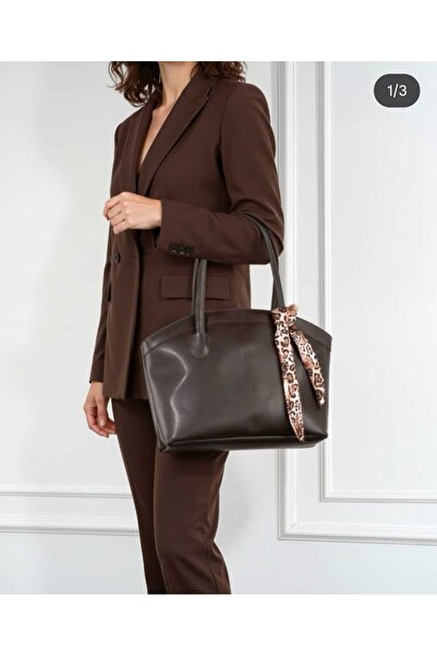 ÖZÜM TAKI Women's Large Shoulder and Arm Bag Brown