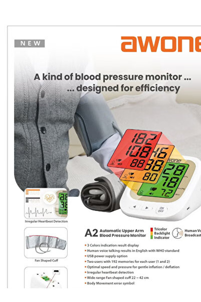 Awon AWONE A2 Automatic Upper Arm Blood Pressure Monitor