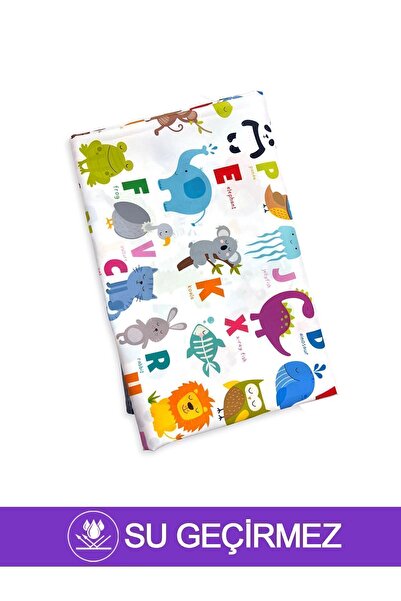 Bunnybons Alfabe Su Geçirmez Aktivite Yer/masa Örtüsü, Beslenme, Oyun, Boyama Örtüsü