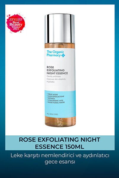 The Organic Pharmacy Rose Exfoliating Night Essence - Gül Özlü Peeling Etkili Gece Esansı 150ml