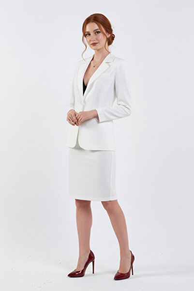 Volanlı Ceket Etek Takım