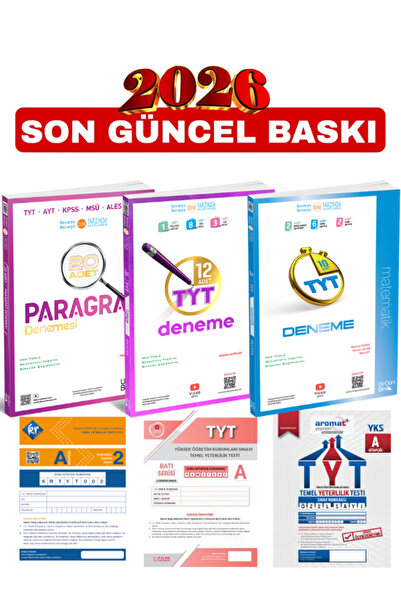 Üç Dört Beş Yayıncılık Tyt Matematik 10 Lu Deneme + 345 Tyt 12’li Türkçe Dene...