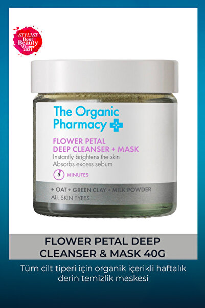 The Organic Pharmacy Flower Petal Deep Cleanser & Mask - Çift Etkili Peeling ve Maske 40g