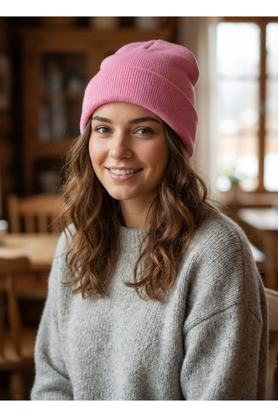 OnMyHead Ροζ πλεκτό μπερέ