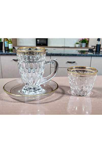 AR HOME 48 Pcs Tea and Cawa Set - Gold