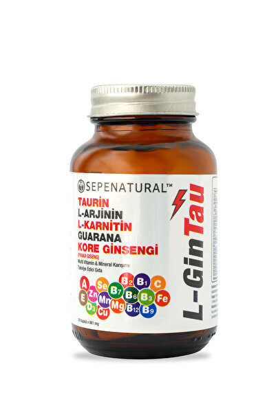 Sepe Natural L-Gintau Bay Ginseng, L- Arjinin, L-Carnitin, Multivitamin, Mineral 30 Kapsül x 980 mg SEPE
