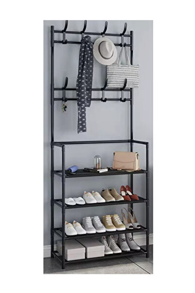 ENAGRO Organizator/Pantofar/Cuier, Dimensiuni: 80x29,5x154cm, Culoare negru