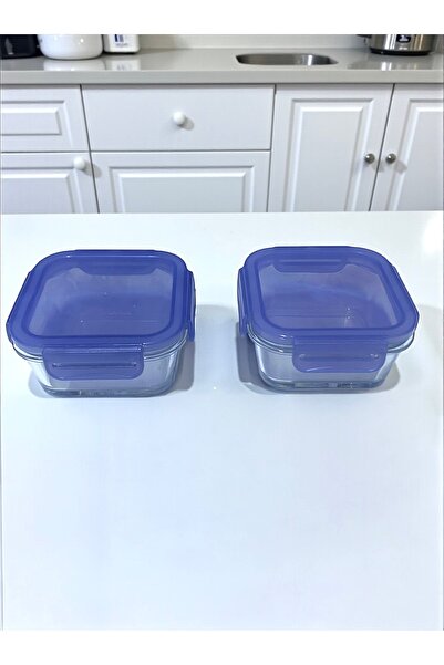 Paşabahçe Saklama Kabı Silikon Vakumlu Kase Kilitli Cam kahvaltılık Saklama Kabı 2 Adet