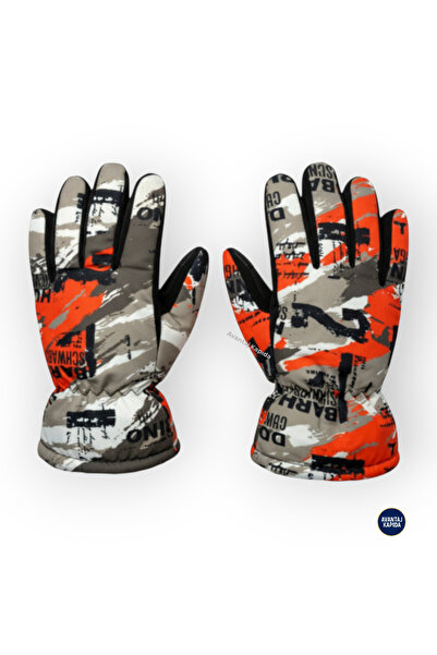 Mustran 8-14 Years/Xs/S Winter Gloves |   Thermal Ski & Cycling Gloves with Fur Inside |   Non-Slip Camouflage