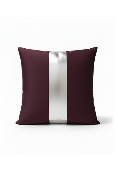 Nisahometeks Silver Detail Throw Pillow Cover Stain Resistant Erasable