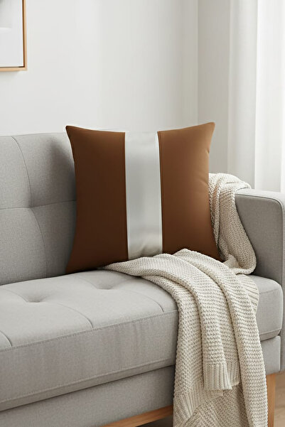 Nisahometeks Husă de pernă cu detalii argintii, rezistentă la pete, ștergabilă