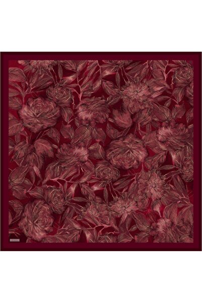 Armine Tivil Pure Silk Scarf 9409 - 03 Μικτό σχέδιο μπορντό