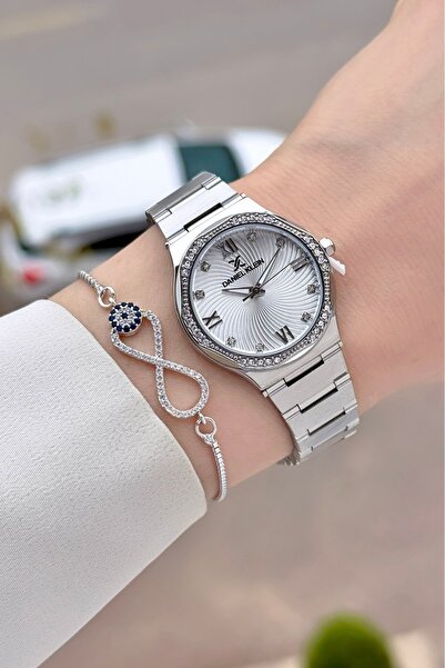 Daniel Klein Gri Renk Ayarlanabilir Kordonlu 30 Mm Kadın Kol Saati ve Hediye ...