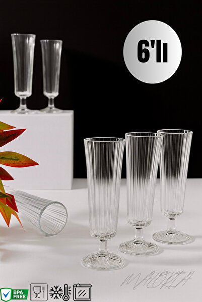 Genel Markalar Flüt Kahve Yanı Bardağı | 140ml - 6'lı