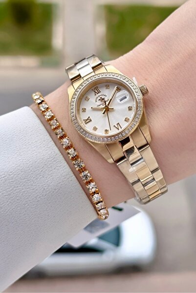 Santa Barbara Polo & Racquet Club Gold Renk 26 Mm Tam Çelik Kadın Kol Saati v...