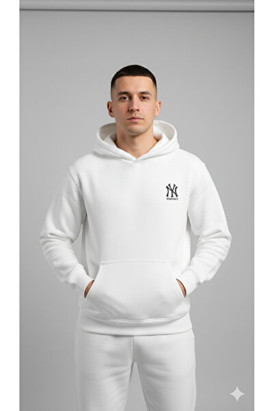 woonkey Hanorac unisex din bumbac, model trend cu 3 fire