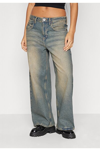 september island Smoky Blue Vintage Vintage Detailed Baggy Boyfriend Shalwar Jeans