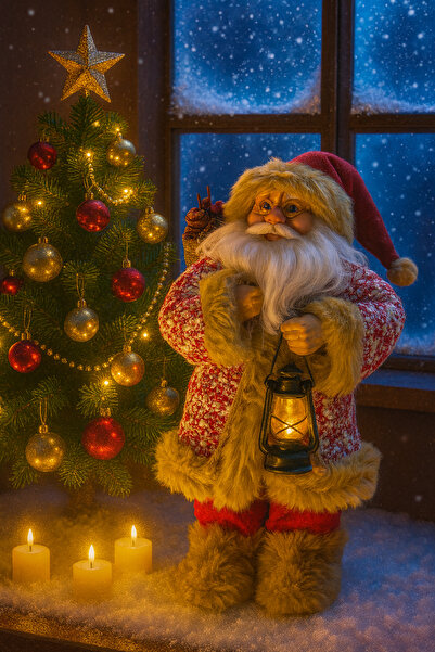 Waldern Προστατευμένο από την αποστολή Προστατευμένο από την αποστολή Premium Luxury Χριστουγεννιάτικο διακοσμητικό στολίδι Άγιος Βασίλης 30 εκ.