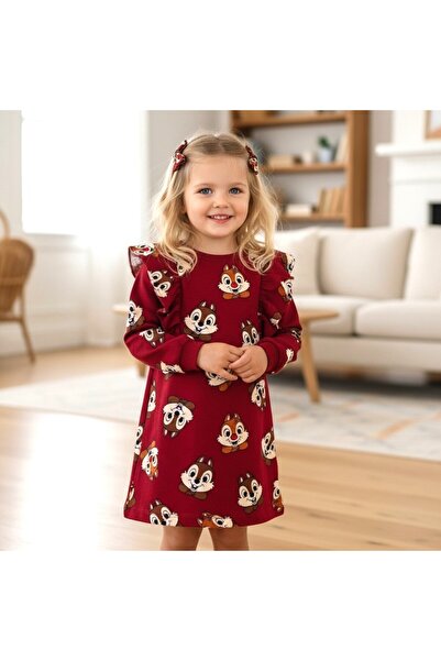 SeaBubbles Sincap Desenli Kız Çocuk Elbise