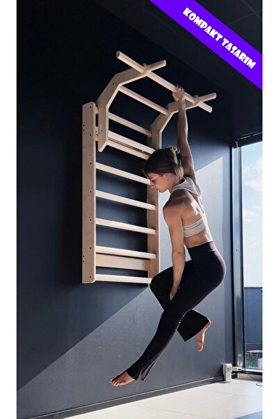 Fitladder Kompakt Bar - İsveç Tırmanma Duvarı, Merdiveni, Egzersiz Barı, Skolyoz Duvar Barı