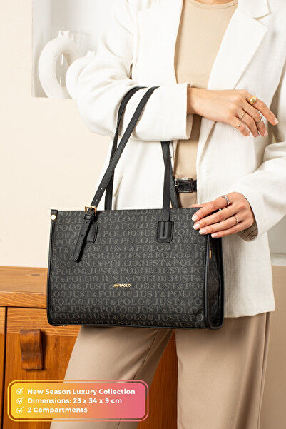 Just Polo Original Women's New Season Luxury Soft Leather Zippered Large Size Trendy & Stylish Hand & Shoulder Bag