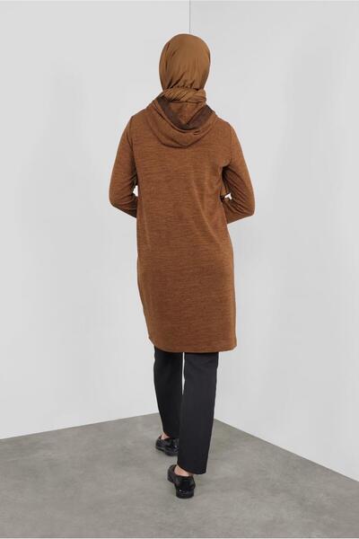 Alvina Hooded Mesh Detailed Tunic 41307