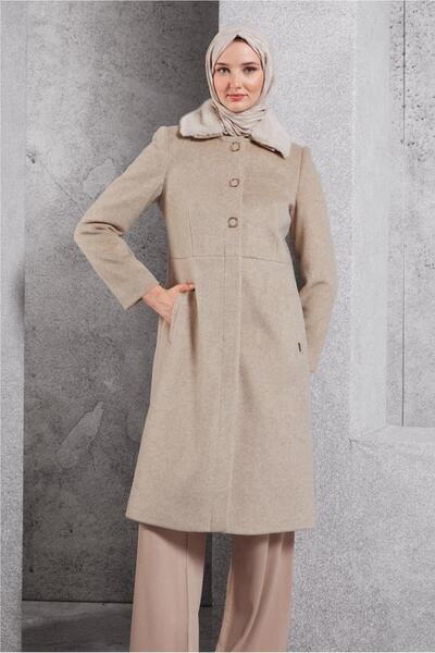 Alvina Coat 90503 - Fur Detailed Collar