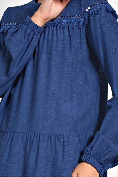 Alvina Sequined Tunic with Sequins and Tassels 40116