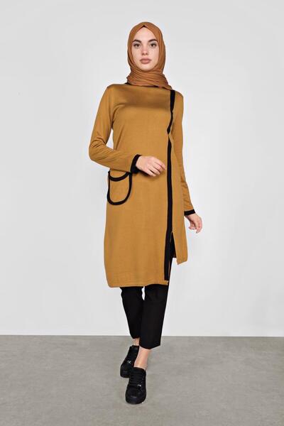 Alvina Pocket Detailed Knitting Tunic 41013