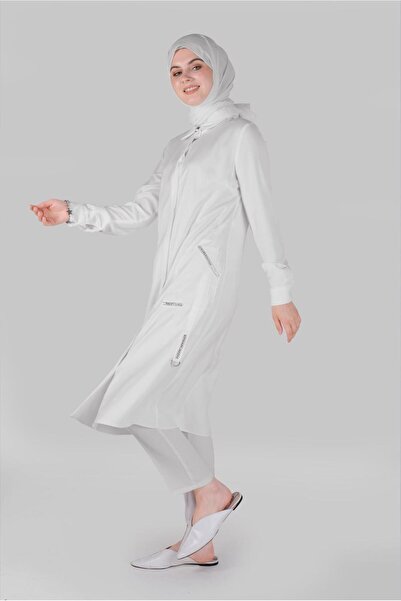 Alvina Mesh Detail Stone Button Tunic 41498