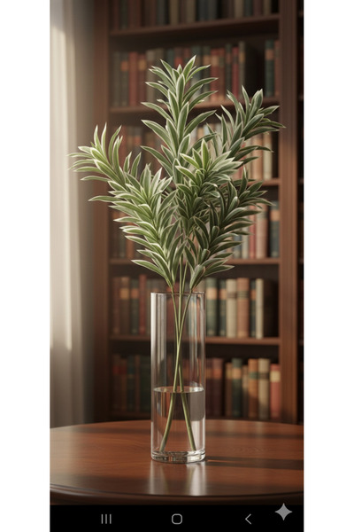 yapay çiçek evi Çizgili Kılıç Çiçeği 90 Cm Çiçeği Ev Dekor Saksı Süsü