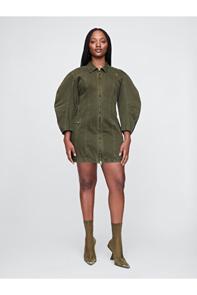 GAP Kadın Haki Gap × Cult Gaia Barrel Mini Elbise