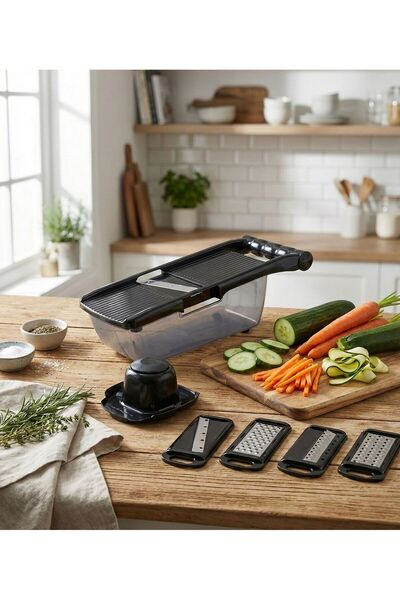 Masterchef Master Chef Çok Amaçlı Şarjörlü Pratik Mandolin Rende Dilimleyici