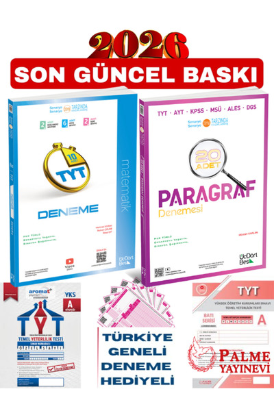 Üç Dört Beş Yayıncılık 3 4 5 Tyt Matematik+paragraf Denemesi