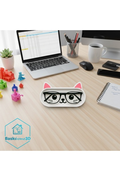 baskıhome3d baskıhome 3d Kedi Figürlü Gözlük Standı – Şık Masa Üstü Organizer...