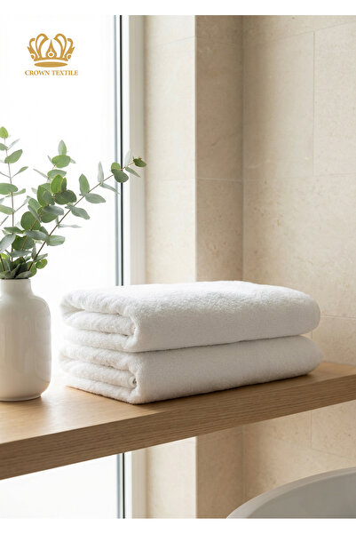 Crown Textile (2 pieces) Highly absorbent Egyptian hotel towel, 620 grams - size 70*140 cm