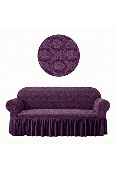 ELHAS غطاء أريكة جاكار لثلاثة أشخاص. نمط شال مرن وقابل للغسل، غطاء للأريكة وا...