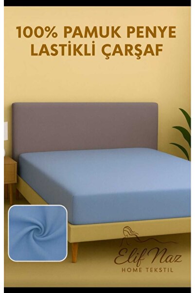 Elifnaz home tekstil ملاءة سرير مزدوجة مصنوعة من القطن بنسبة 100% (بدون وسادة)