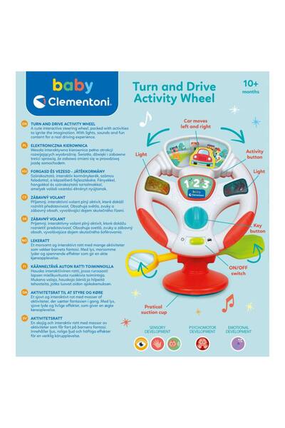 CLEMENTONI - Interactive Musical Steering Wheel Toy for Multisensory Development