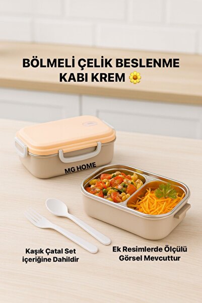 MG HOME Cutie de prânz CREAM Nutrition cu compartimente, cu un singur strat, ...