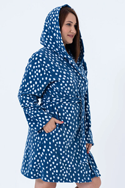 VİENETTA Κοντό φόρεμα με κουκούλα Fleece Plus Size
, 103167