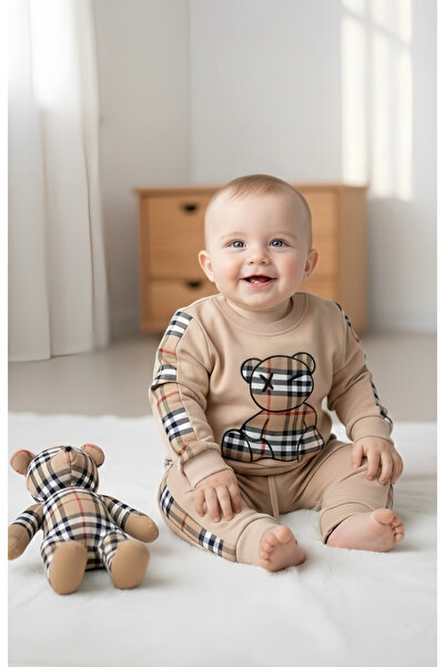 Çıtır Betüş Kids Erkek Bebek Ayıcıklı 2’li Takım (Sweatshirt + Eşofman Altı)