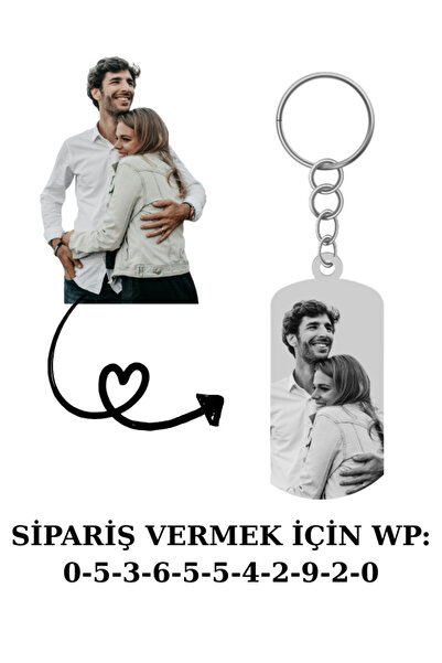 Doğaltaş Kişiye Özel Lazer İşleme Resimli Anahtarlık